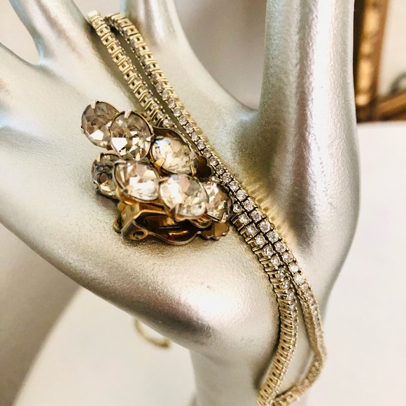 Vintage Rhinestone Necklace & Earrings - Picture 13 of 13